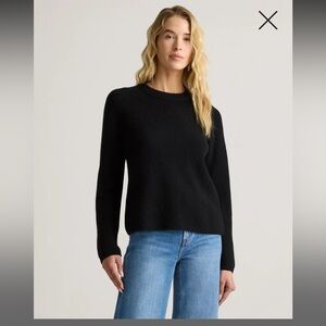 NWT Quince Mongolian Cashmere Fisherman Crewneck Sweater Size Small